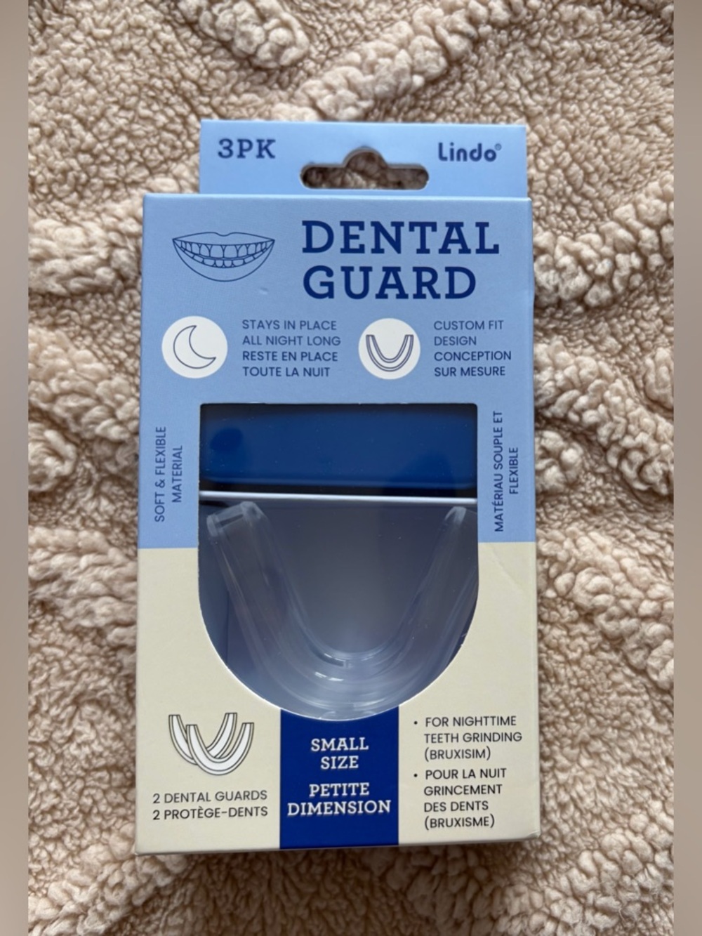 Custom Fit Soft Dental Guards For Nighttime Teeth Grinding - 2 Pack, Size Small